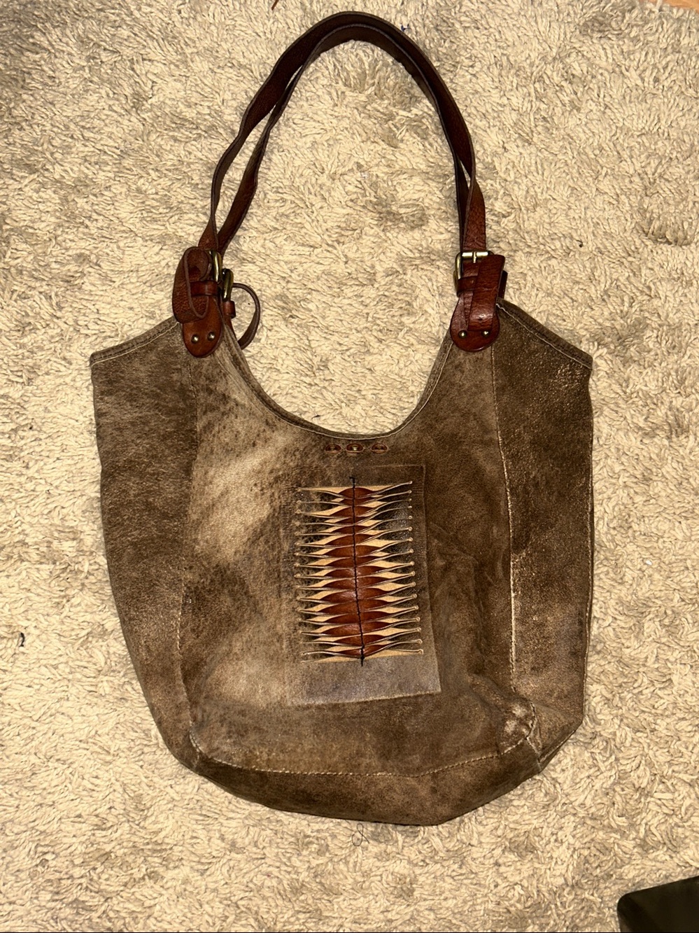 Vin Baker Distressed Lambskin Purse Handbag USA